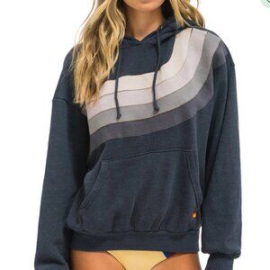 Aviator Nation Navy and Gray Hoodie